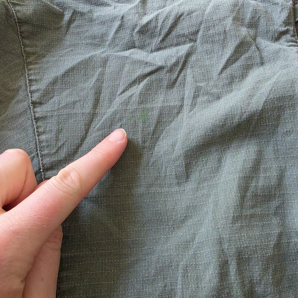 Vuori Ripstop Pants Womens Large Green Elastic Waist Drawstring Zip Hiking - Picture 5 of 12